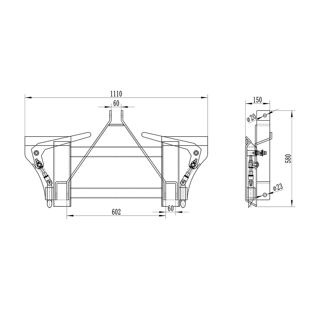 3 Point to universal tach skid velox tractor details